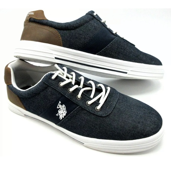 Us Polo Mens Canvas Casual Sneakers Nib 